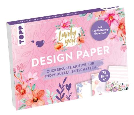 Ludmila Blum: Design Paper A5 Lovely You. Mit Handlettering-Grundkurs, Diverse