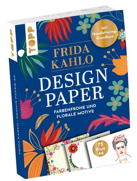 Ludmila Blum: Design Paper Frida Kahlo DIN A6. Mit Handlettering-Grundkurs, Diverse