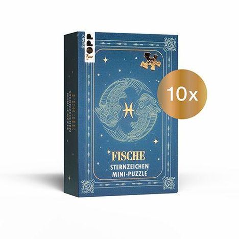 Nachfüllset: Sternzeichen Mini-Puzzle Fische 10 Stück, Diverse