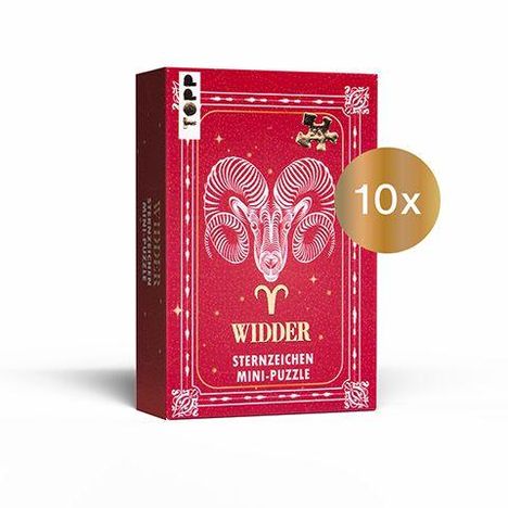 Nachfüllset: Sternzeichen Mini-Puzzle Widder 10 St., Diverse