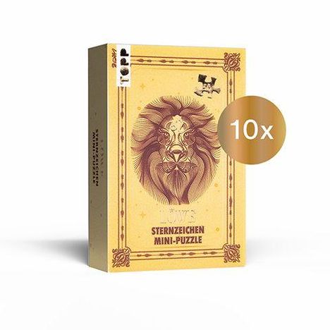 Nachfüllset: Sternzeichen Mini-Puzzle Löwe 10 St., Diverse