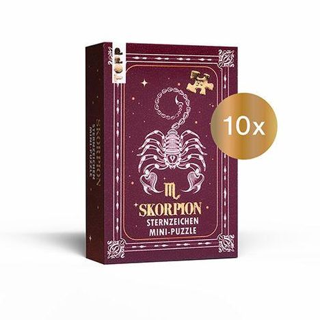 Nachfüllset: Sternzeichen Mini-Puzzle Skorpion 10 St., Diverse