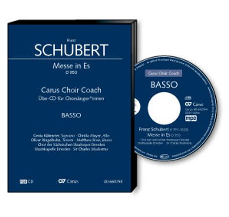 Carus Choir Coach - Franz Schubert: Messe Es-Dur D.960 (Bass), CD