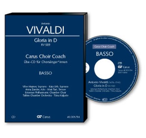 Carus Choir Coach - Antonio Vivaldi: Gloria D-Dur RV 589 (Bass), CD