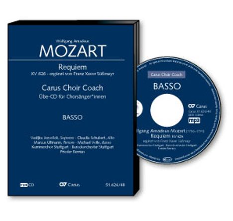 Carus Choir Coach - Wolfgang Amadeus Mozart: Requiem KV 626 (Süßmayr-Fassung) (Bass), CD