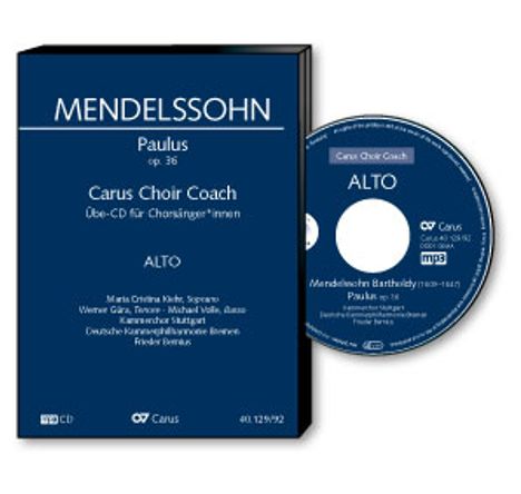 Carus Choir Coach - Felix Mendelssohn: Oratorium "Paulus" (Alt), CD
