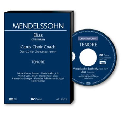 Carus Choir Coach - Felix Mendelssohn: Oratorium "Elias" (Tenor), CD