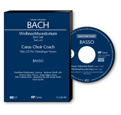 Carus Choir Coach - Johann Sebastian Bach: Weihnachtsoratorium BWV 248 (Bass), CD