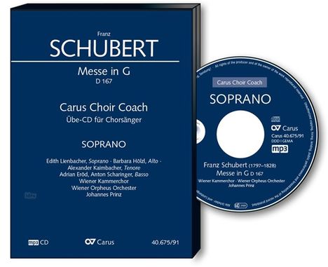 Carus Choir Coach - Franz Schubert: Messe G-Dur D.167 (Sopran), CD