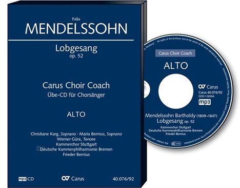 Carus Choir Coach - Felix Mendelssohn: Sinfonie-Kantate "Lobgesang" (Alt), CD