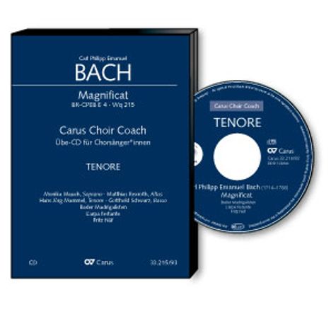 Carus Choir Coach - Carl Philipp Emanuel Bach: Magnificat Wq.215 (Tenor), CD