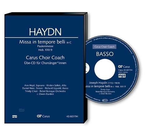 Carus Choir Coach - Joseph Haydn: Missa in tempore belli (Paukenmesse) (Bass), CD