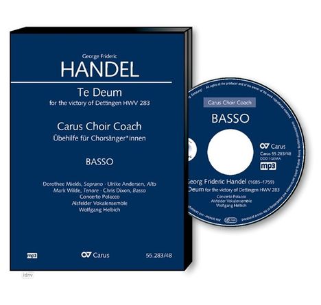 Carus Choir Coach - Georg Friedrich Händel: Dettingen Te Deum HWV 283 (Bass), CD