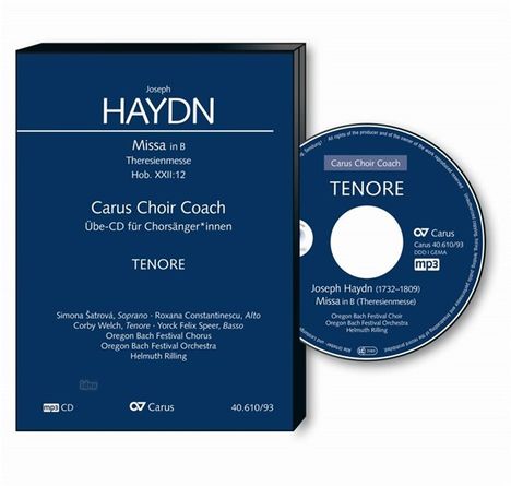 Carus Choir Coach - Joseph Haydn: Missa B-Dur (Theresienmesse) (Tenor), CD