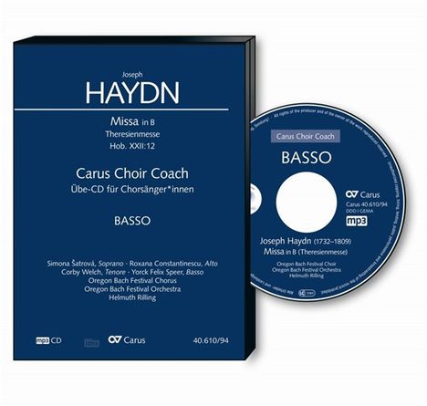 Carus Choir Coach - Joseph Haydn: Missa B-Dur (Theresienmesse) (Bass), CD