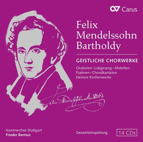 Felix Mendelssohn Bartholdy (1809-1847): Das Geistliche Chorwerk, 14 CDs