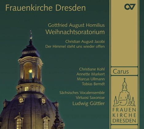 Gottfried August Homilius (1714-1785): Weihnachtsoratorium "Freude der Hirten über die Geburt Jesu", CD