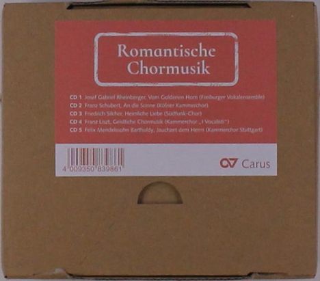 Romantische Chormusik für gemischten Chor (Exklusiv für jpc), 5 CDs