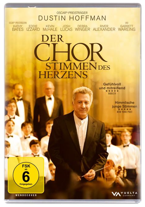 "Der Chor: Stimmen des Herzens" mit Dustin Hoffman, FSK 6. Lob von Variety und New York Post. Chor im Hintergrund.