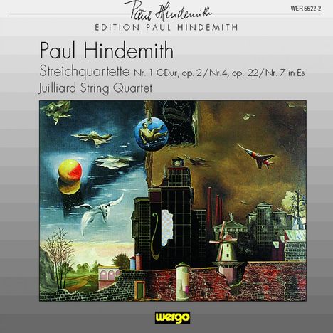 Paul Hindemith (1895-1963): Streichquartette Nr.1,4,7, CD