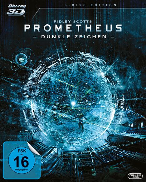 Prometheus (2D &amp; 3D Blu-ray), 3 Blu-ray Discs