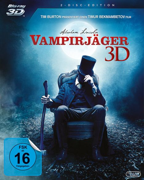 Abraham Lincoln Vampirjäger (2D &amp; 3D Blu-ray), 2 Blu-ray Discs