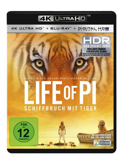 Life of Pi (Ultra HD Blu-ray &amp; Blu-ray), 1 Ultra HD Blu-ray und 1 Blu-ray Disc