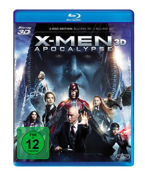 X-Men: Apocalypse (3D &amp; 2D Blu-ray), 2 Blu-ray Discs