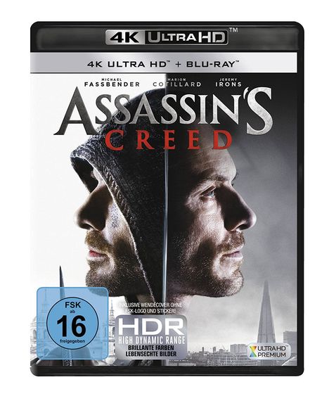Assassin's Creed (Ultra HD Blu-ray &amp; Blu-ray), 1 Ultra HD Blu-ray und 1 Blu-ray Disc