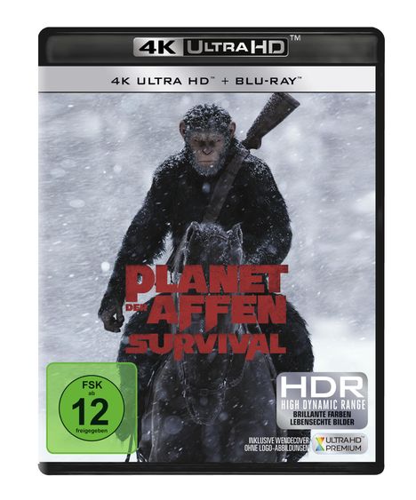 Planet der Affen: Survival (Ultra HD Blu-ray &amp; Blu-ray), 1 Ultra HD Blu-ray und 1 Blu-ray Disc