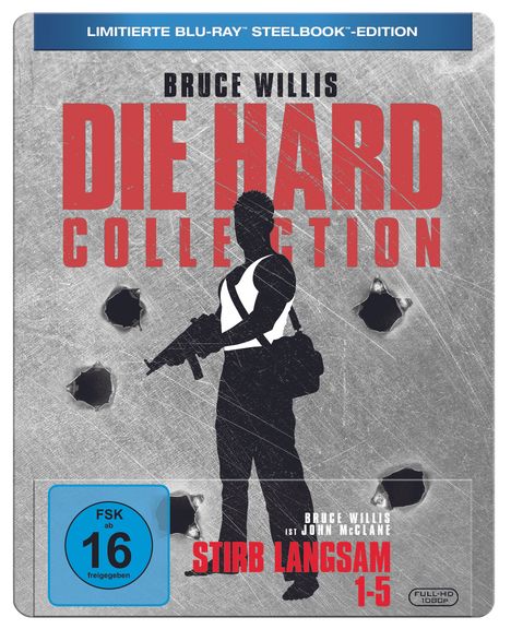 Stirb langsam 1-5 (Limitierte Ausgabe) (Blu-ray im Steelbook), 5 Blu-ray Discs