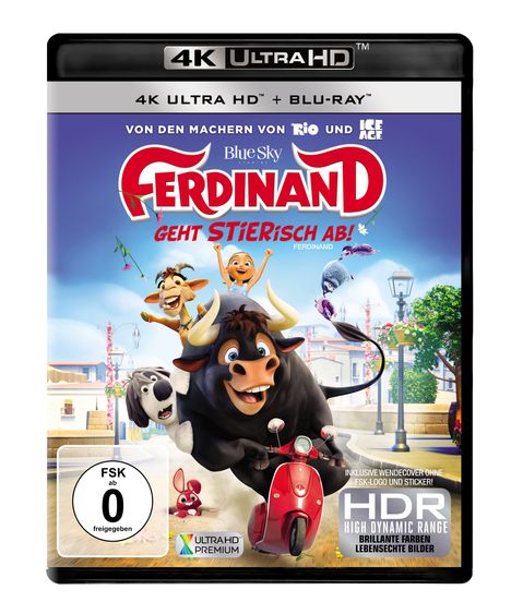 Ferdinand - Geht STIERisch ab! (Ultra HD Blu-ray &amp; Blu-ray), 1 Ultra HD Blu-ray und 1 Blu-ray Disc