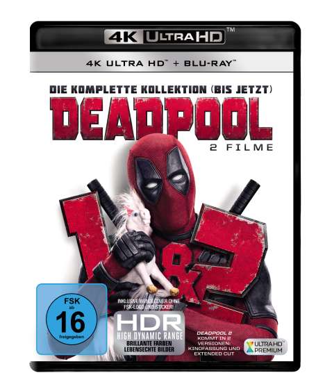 Deadpool 1 &amp; 2 (Ultra HD Blu-ray &amp; Blu-ray), 3 Ultra HD Blu-rays und 3 Blu-ray Discs
