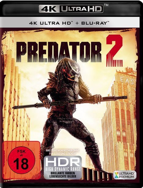 Predator 2 (Ultra HD Blu-ray &amp; Blu-ray), 1 Ultra HD Blu-ray und 1 Blu-ray Disc