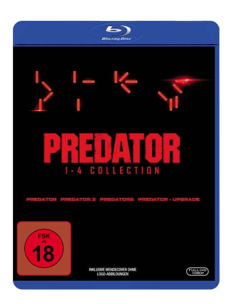 Predator 1-4 Collection (Blu-ray), 4 Blu-ray Discs