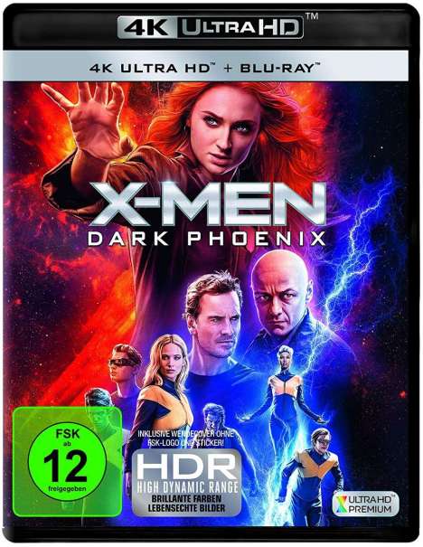 X-Men: Dark Phoenix (Ultra HD Blu-ray &amp; Blu-ray), 1 Ultra HD Blu-ray und 1 Blu-ray Disc