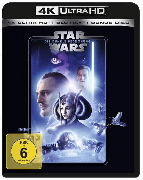 Star Wars Episode 1: Die dunkle Bedrohung (Ultra HD Blu-ray &amp; Blu-ray), 1 Ultra HD Blu-ray und 2 Blu-ray Discs