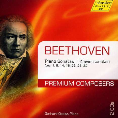 Ludwig van Beethoven (1770-1827): Klaviersonaten Nr.1,8,14,18,23,26,32, 2 CDs