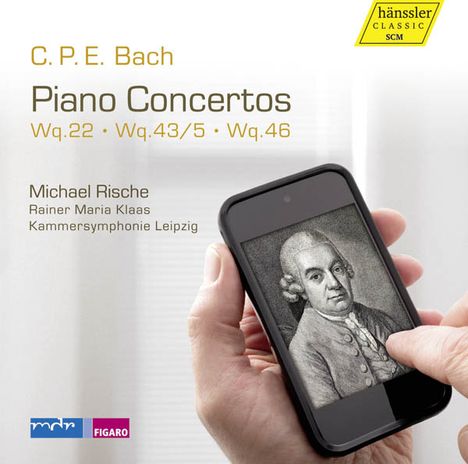 Carl Philipp Emanuel Bach (1714-1788): Klavierkonzerte Wq.22, Wq.43 Nr.5, Wq.46, CD