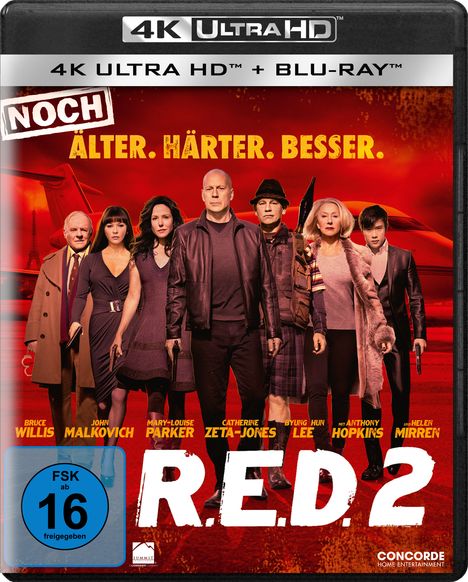 R.E.D. 2 (Ultra HD Blu-ray &amp; Blu-ray), 1 Ultra HD Blu-ray und 1 Blu-ray Disc