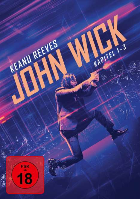 John Wick: Kapitel 1-3, 3 DVDs