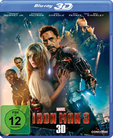 Iron Man 3  (3D &amp; 2D Blu-ray) (Ohne Lenticular-Cover), Blu-ray Disc