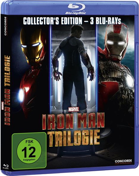 Iron Man Trilogie (Blu-ray), 3 Blu-ray Discs