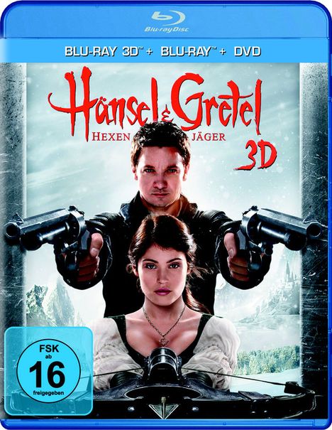 Hänsel und Gretel: Hexenjäger (2D &amp; 3D Blu-ray &amp; DVD), 2 Blu-ray Discs und 1 DVD
