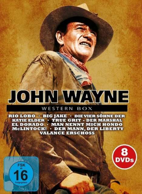 John Wayne Western Western Box (8 Filme), 8 DVDs