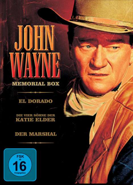 John Wayne Memorial Box, 3 DVDs