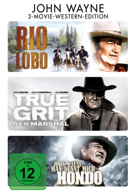 John Wayne: 3-Movie-Western-Edition, 3 DVDs