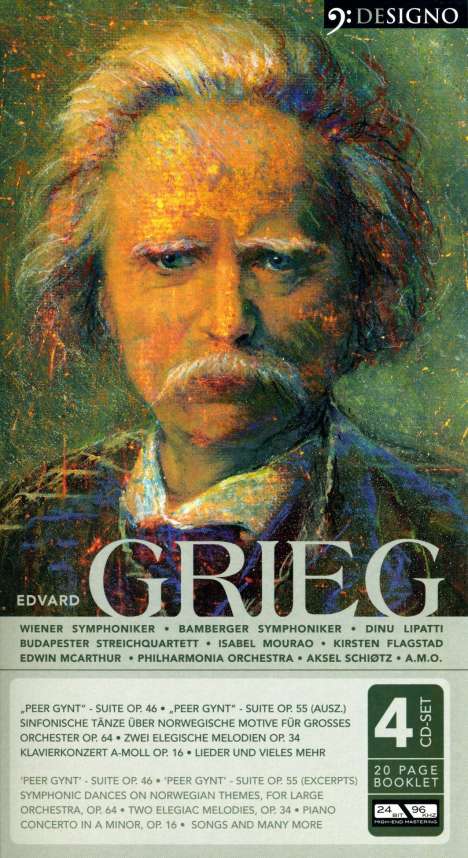 Edvard Grieg (1843-1907): Klavierkonzert op.16, 4 CDs