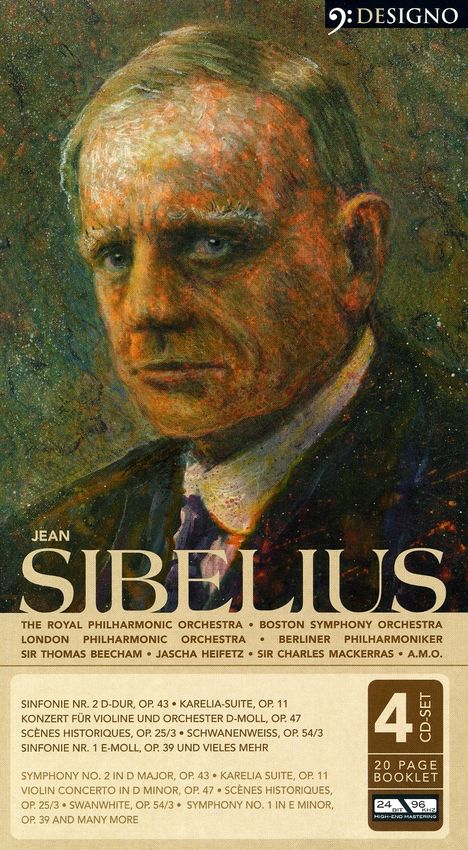 Jean Sibelius (1865-1957): Symphonien Nr.1,2,4,5, 4 CDs