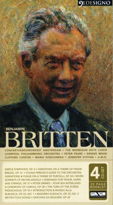 Benjamin Britten (1913-1976): Simple Symphony op.4, 4 CDs